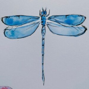 Blue dragon fly