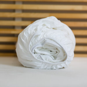 White fitted sheet